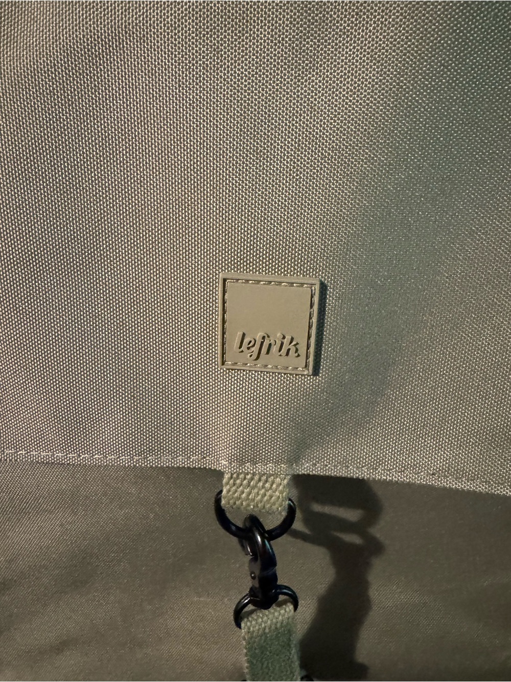Lefrik Olive Green Canvas Roll-Top Backpack - Picture 2 of 4